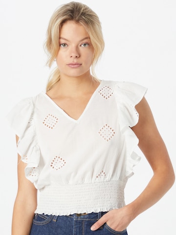 ONLY - Top 'Irma' em branco: frente