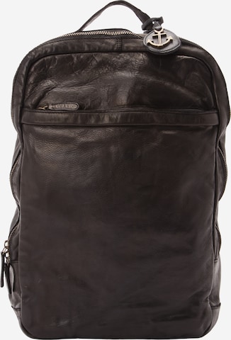 Harbour 2nd Rucksack 'Blake' in Schwarz: Vorderseite