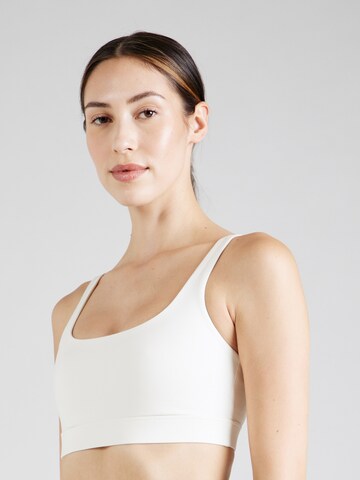 Girlfriend Collective Bustier Sport-BH 'ANDY' in Beige: predná strana