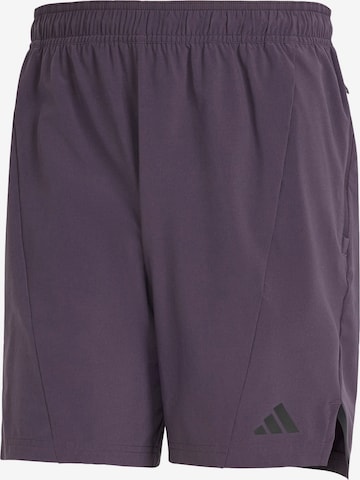 ADIDAS PERFORMANCE Workout Pants in Purple: front