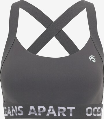 OCEANSAPART Bustier Sport bh 'Beauty' in Grijs: voorkant