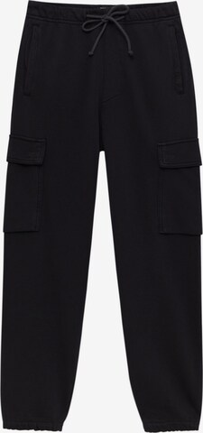 Pull&Bear Tapered Hose in Schwarz: predná strana