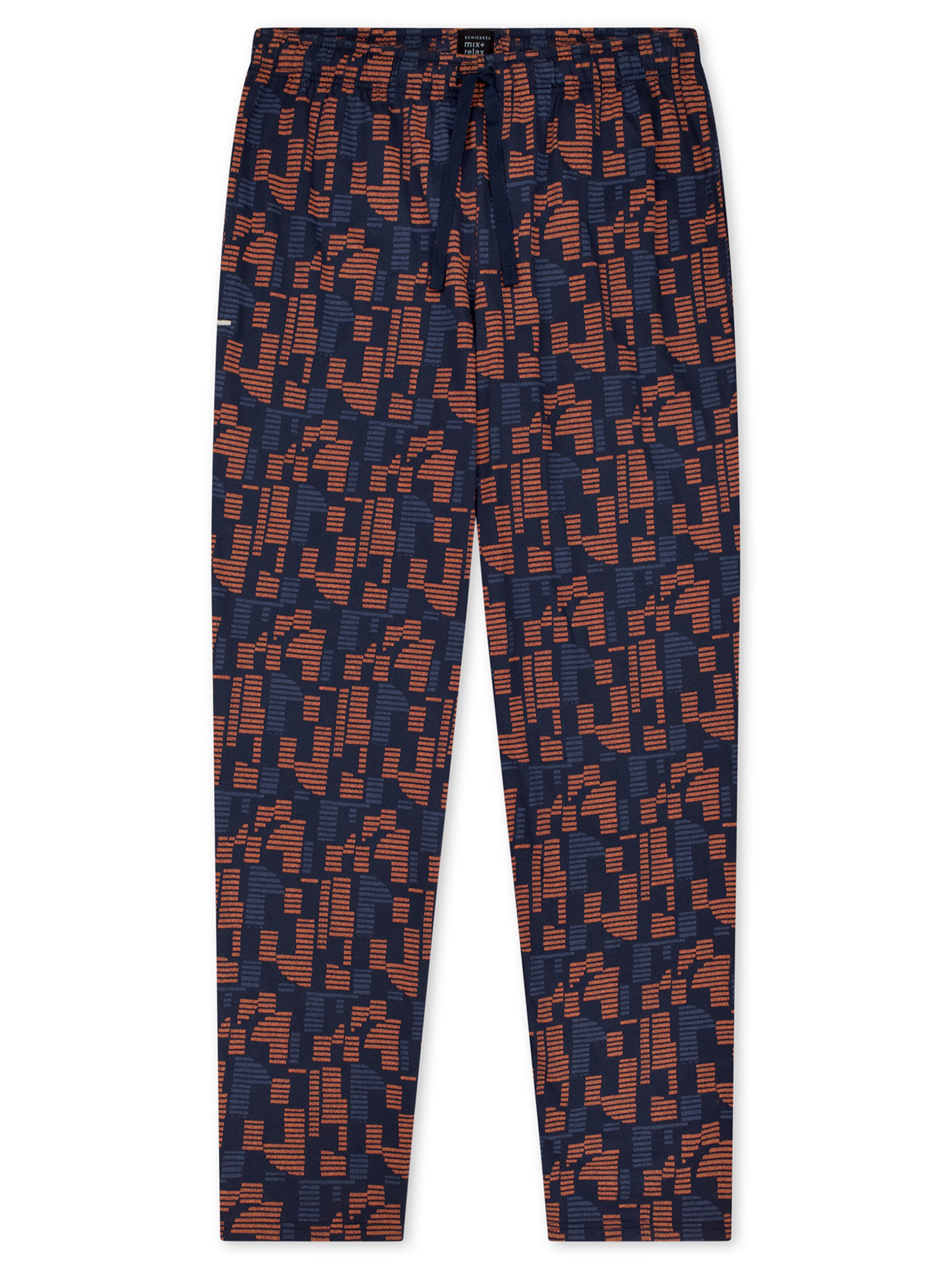 SCHIESSER Pyjamahose ' Mix Relax ' in Blau: Vorderseite