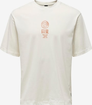T-Shirt 'MALIK' Only & Sons en blanc : devant