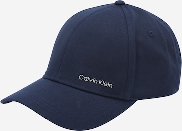 Casquette Calvin Klein en bleu : devant