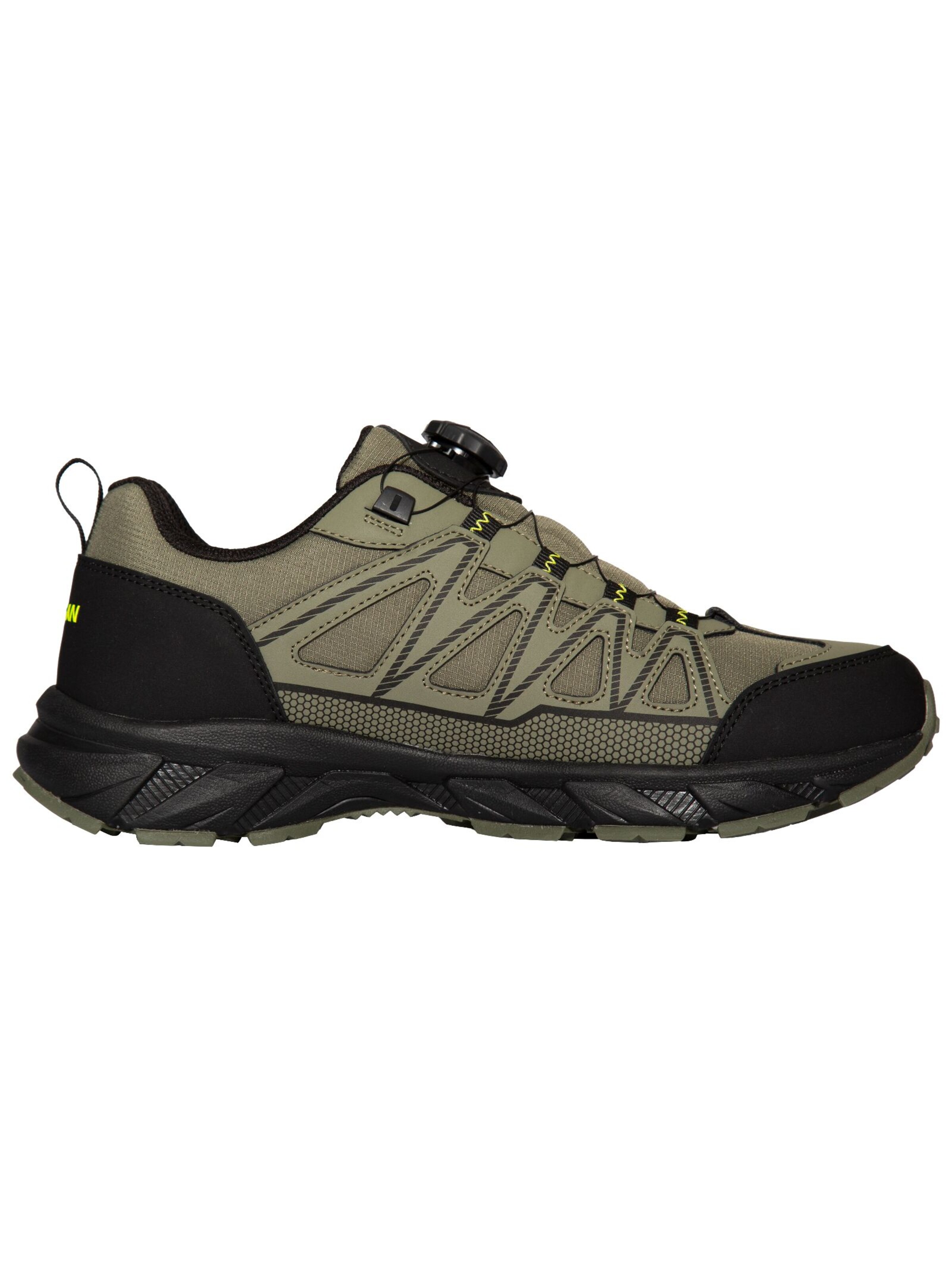 Scarpa stringata sportiva di SKOGAN in verde: lato