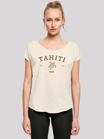 T-shirt 'Tahiti' F4NT4STIC en beige : devant