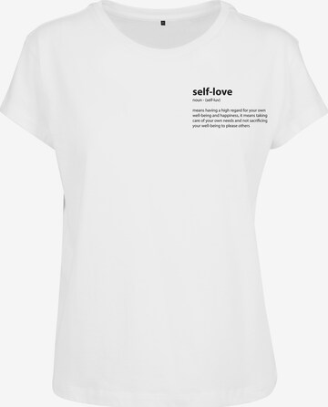 T-shirt 'Self Love' Merchcode en blanc : devant