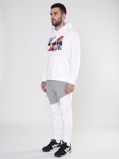 UNDER ARMOUR Pantalon 'UA Unstoppable Fleece Joggers Multicolored' en 52 en gris chiné / blanc, Vue avec produit