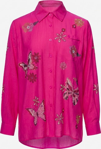 faina - Blusa 'Glamour' em rosa: frente