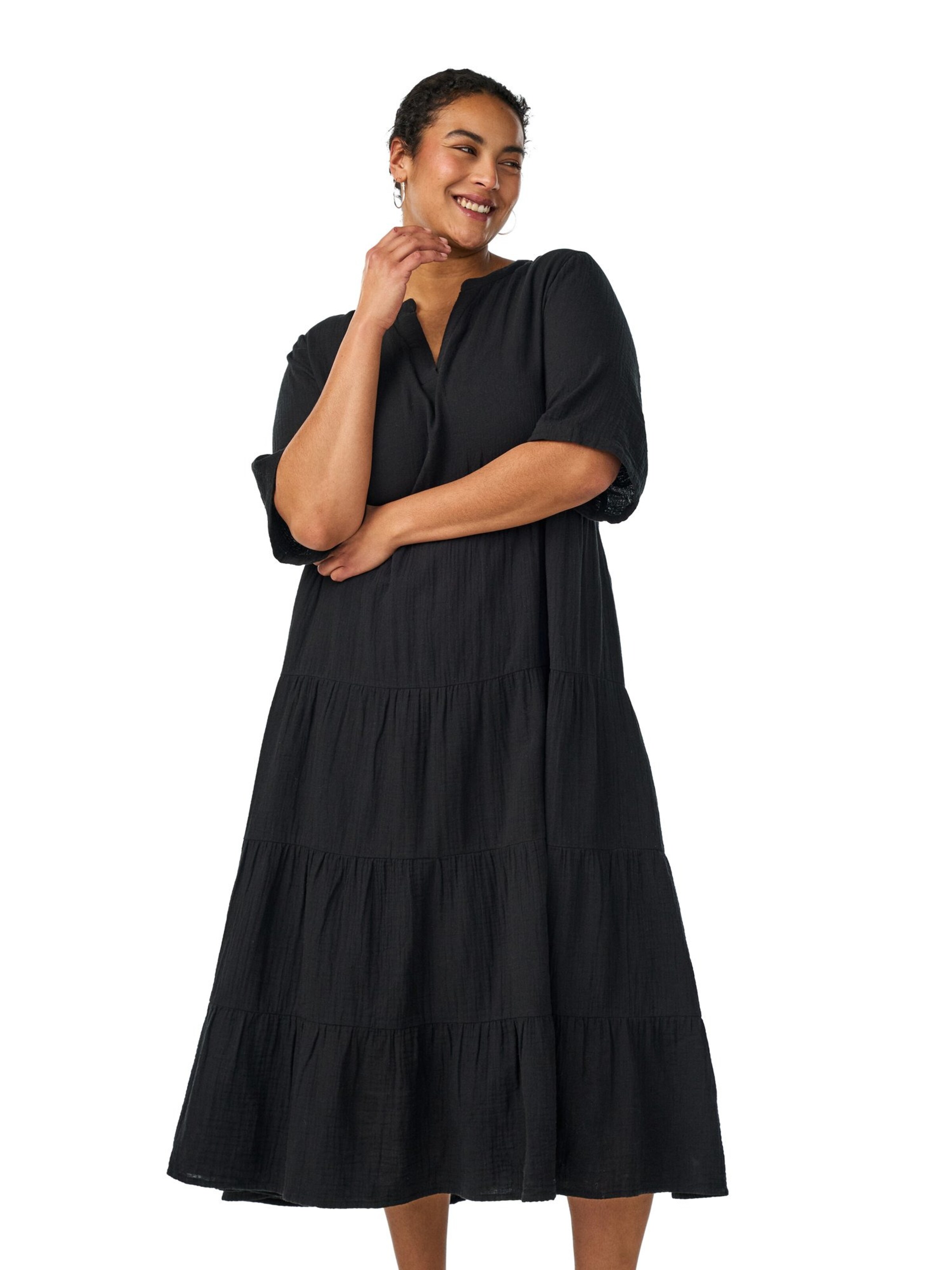 Zizzi Letní šaty 'Vvivu' – černá