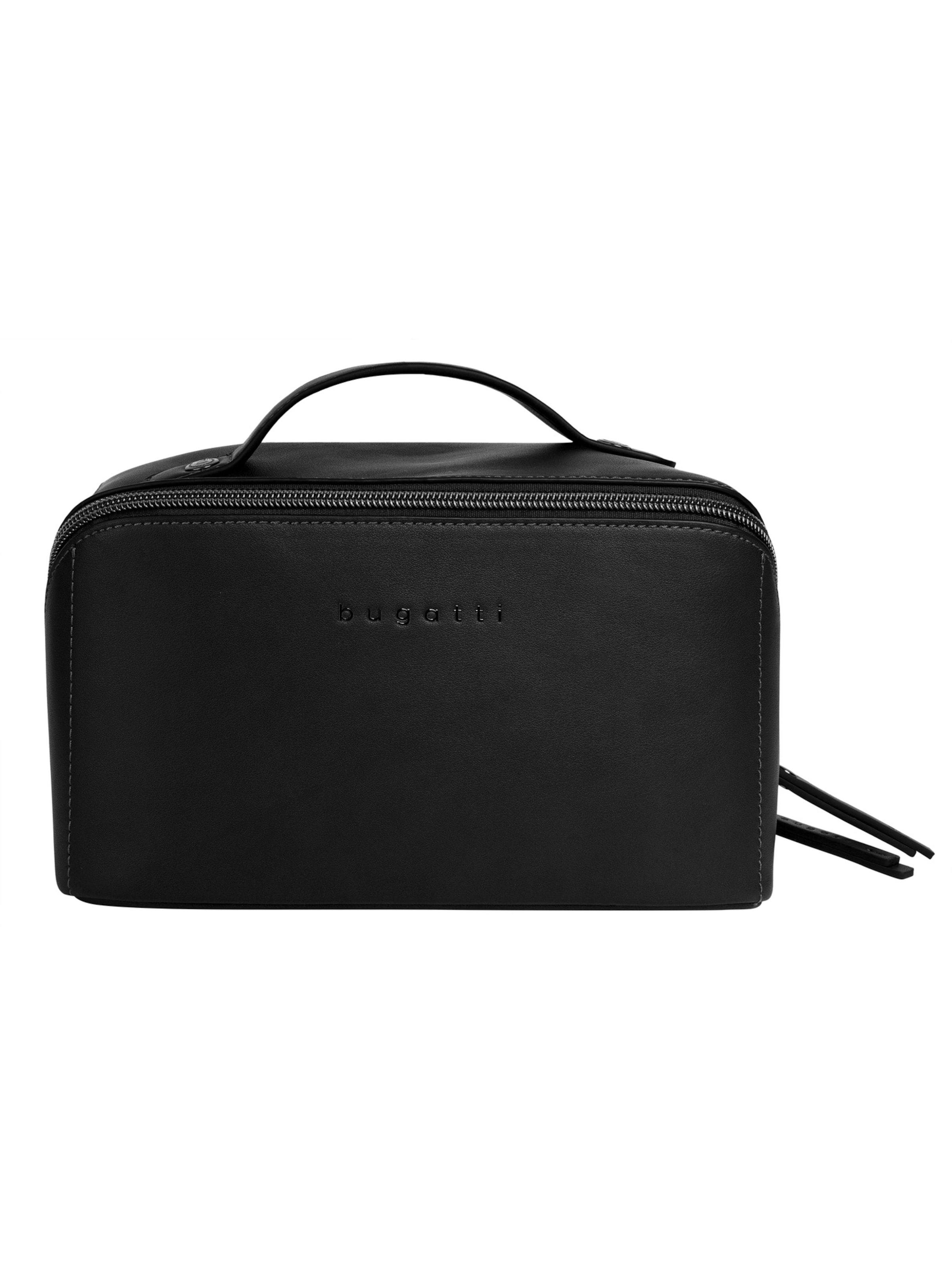 bugatti Toiletry Bag 'bugatti Kulturtasche ALMATA' in Black: front