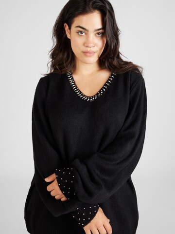 ONLY Carmakoma Sweater 'ALESSIA' in Black