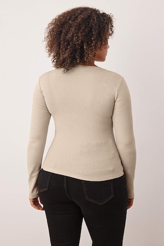 T-shirt Trendyol Curve en beige