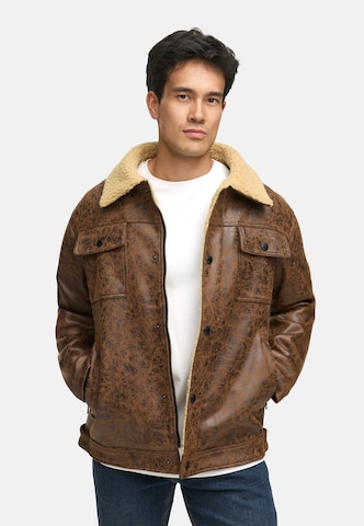 INDICODE JEANS Between-season jacket 'INVados' in Brown: front