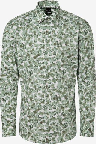 BOSS Button Up Shirt 'H-Hank' in Green: front