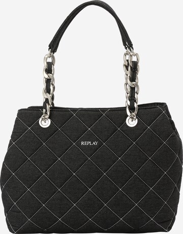 REPLAY Shoulder Bag in Black: front