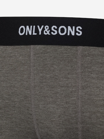 Only & Sons شورت بوكسر 'Fitz' بلون رمادي