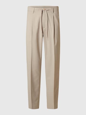 SELECTED Pleated Pants 'SLHLeroy' in Beige: front