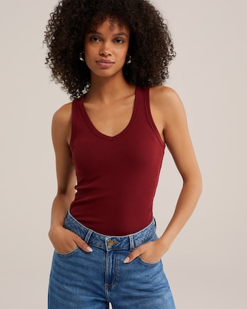WE Fashion - Top en rojo: frente