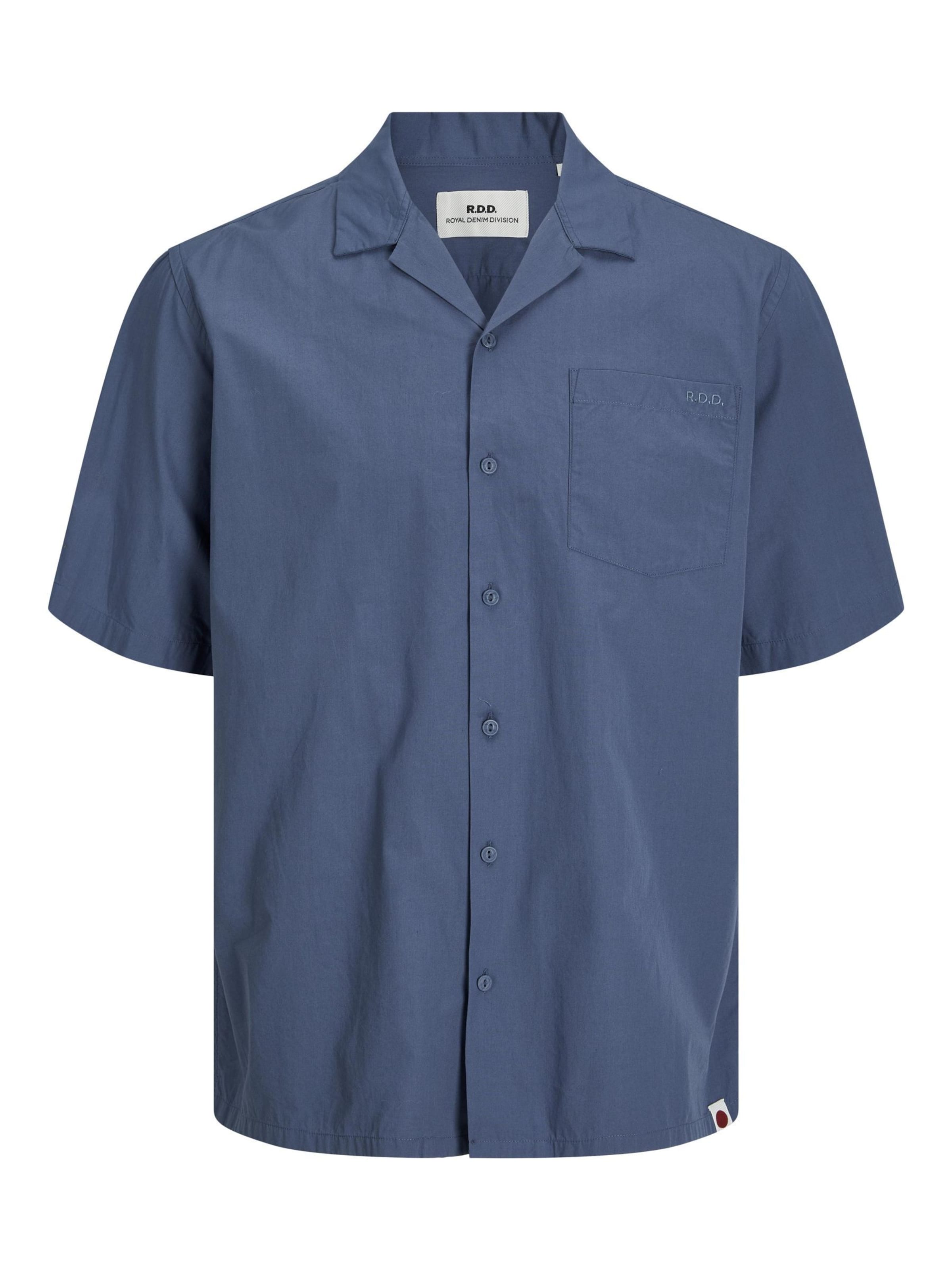 R.D.D. ROYAL DENIM DIVISION Regular fit Button Up Shirt in Blue: front