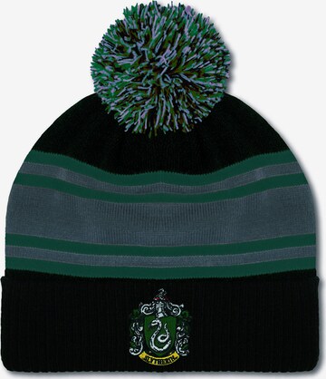 LOGOSHIRT Beanie 'Harry Potter - Slytherin' in Black: front