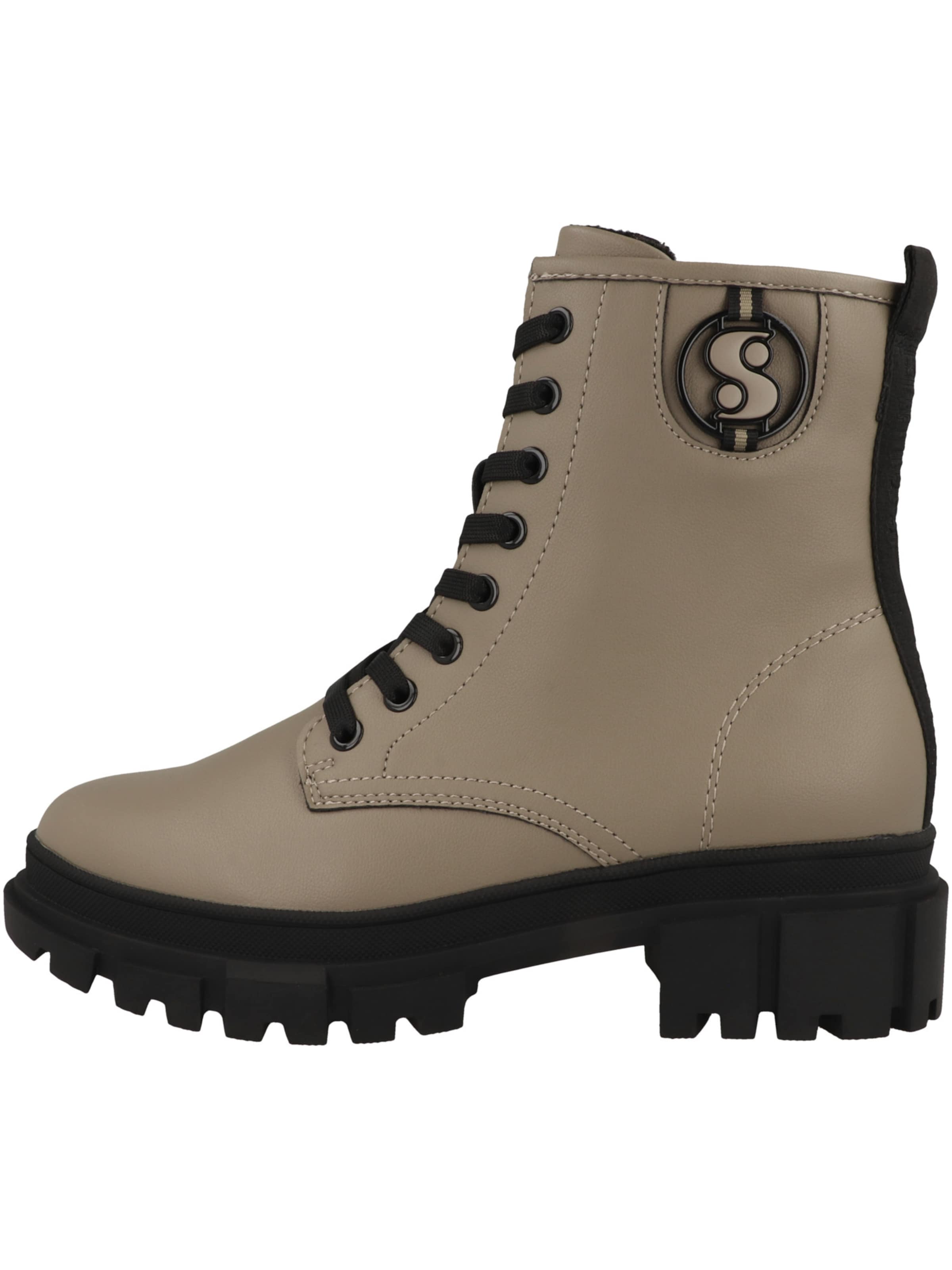 Stivaletto stringato di s.Oliver in beige: frontale