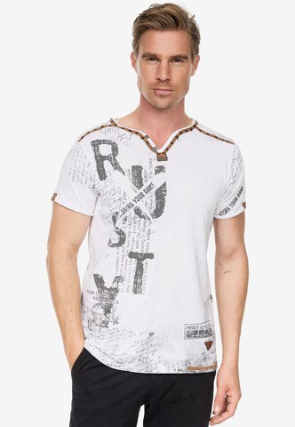 Rusty Neal Shirt in Wit: voorkant