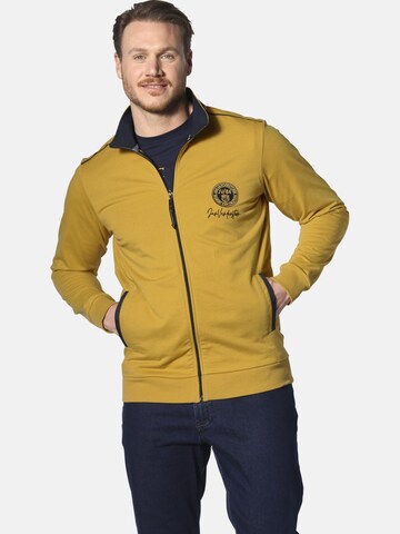 Jan Vanderstorm Zip-Up Hoodie 'Andtarsen' in Yellow: front