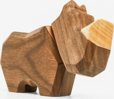 FABLEWOOD Figur 'Little Rhino' in beige / braun, Produktansicht