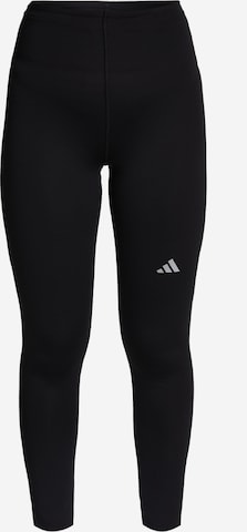 ADIDAS PERFORMANCE Skinny Workout Pants in Black: front