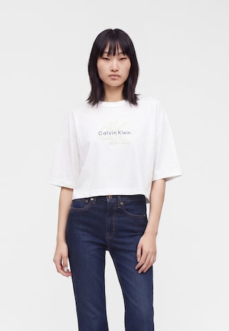 Calvin Klein Jeans Μπλουζάκι σε λευκό: μπροστά