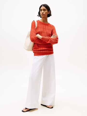 TOMMY HILFIGER Wide leg Broek in Wit