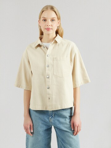 PIECES Blouse 'PCMilla' in Beige: voorkant