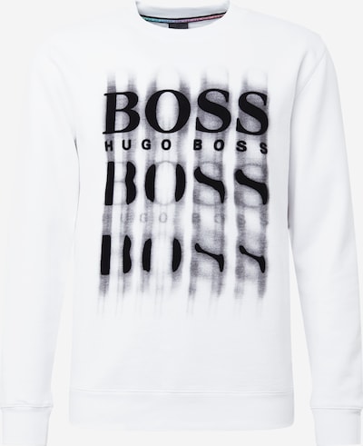 BOSS Sweatshirt 'Blurry' in de kleur Zwart / Wit, Productweergave