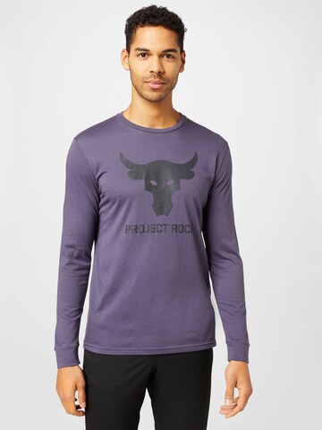 UNDER ARMOUR - Camisa funcionais 'PJT ROCK BRAHMA BULL' em roxo: frente