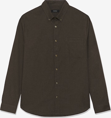 Coupe slim Chemise 'Trostol' Matinique en marron : devant