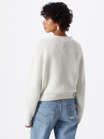 Monki Knit Cardigan in White