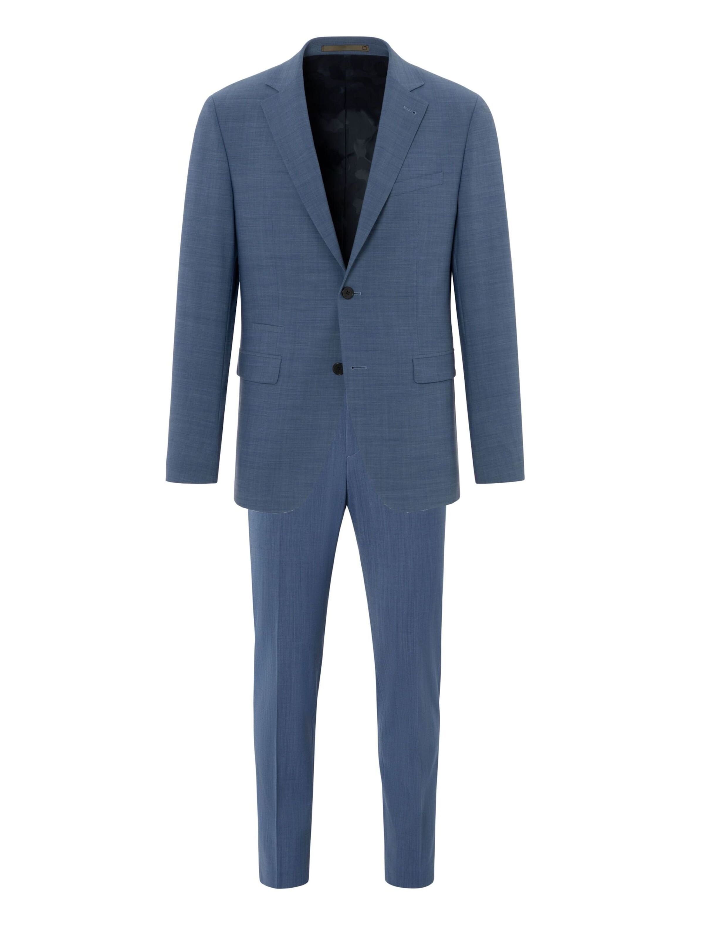 BENVENUTO Slim fit Suit 'Salvi-Lago' in Blue: front