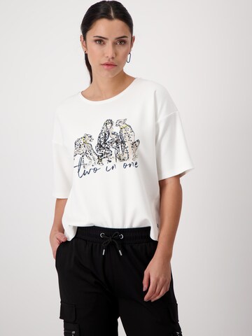 T-shirt monari en blanc : devant