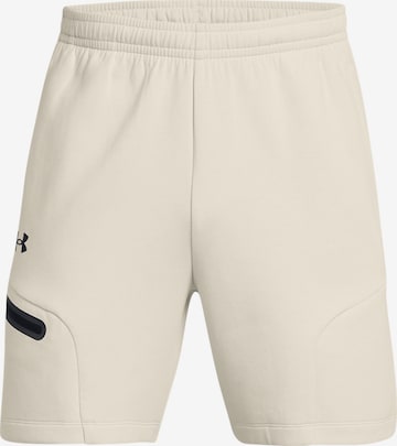 UNDER ARMOUR Sportshorts 'Unstoppable' in Weiß: Vorderseite