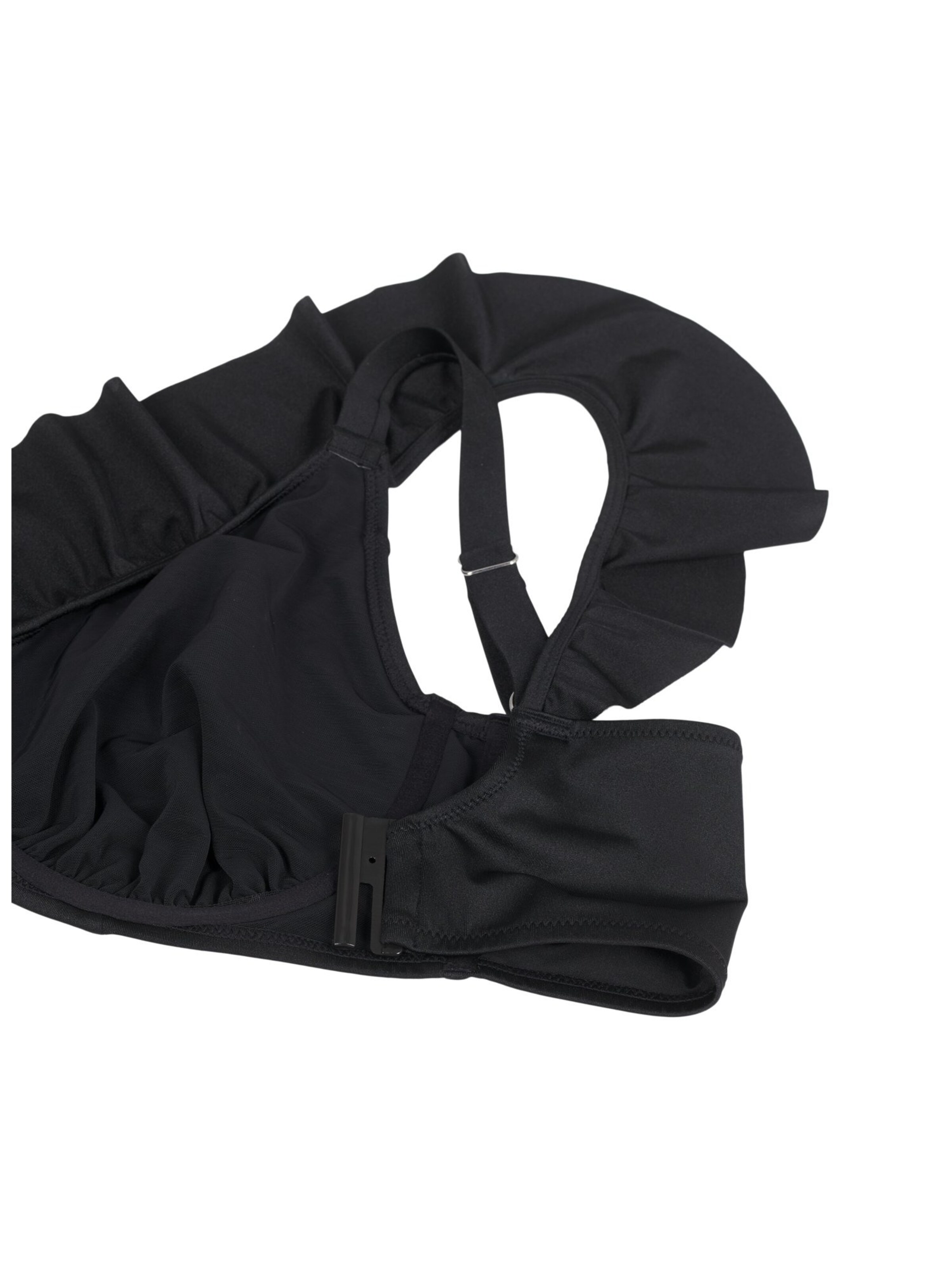 Swim by Zizzi Kolmnurk Bikiinitopp 'Sallica', värv must