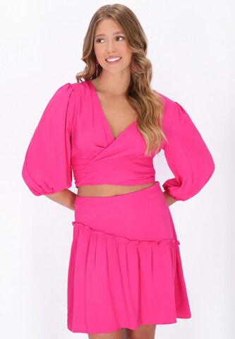 IZIA Blouse 'Festival' in Roze: voorkant