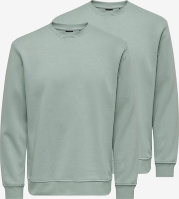 Only & Sons Sweatshirt 'Connor' in Blue: front