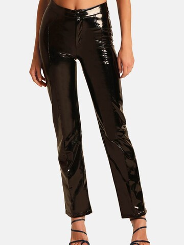 Regular Pantalon 'YVES' OW Collection en noir : devant