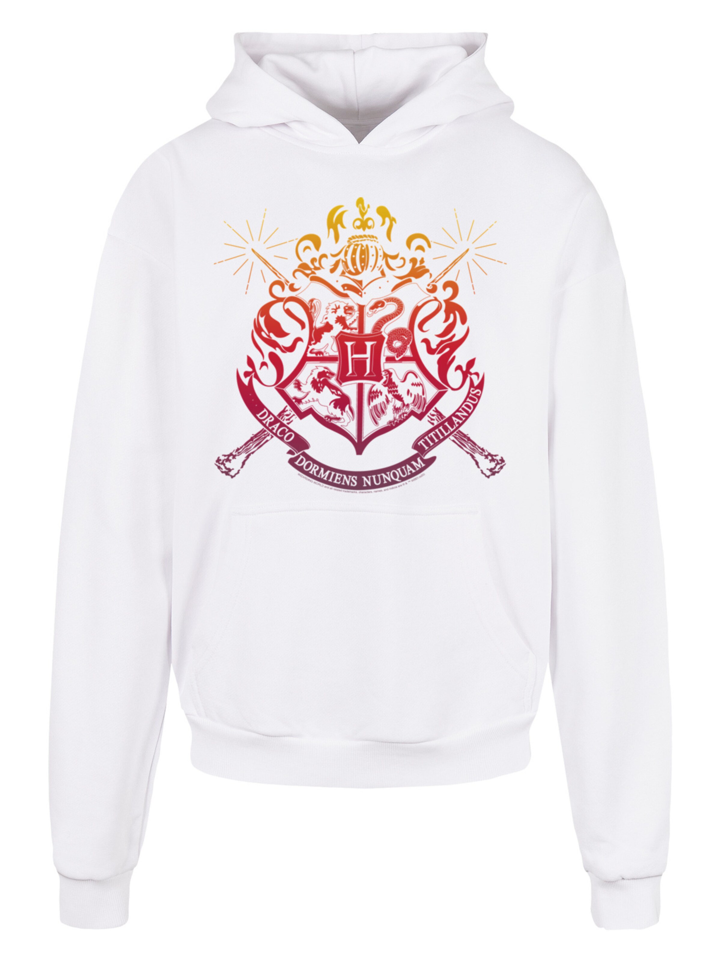 Sweat-shirt 'Harry Potter Hogwarts School' F4NT4STIC en blanc : devant
