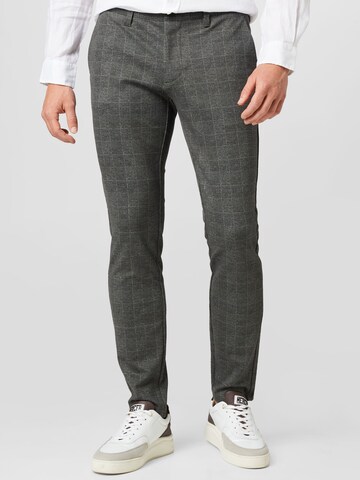 Only & Sons - Slimfit Calças chino 'MARK' em cinzento: frente