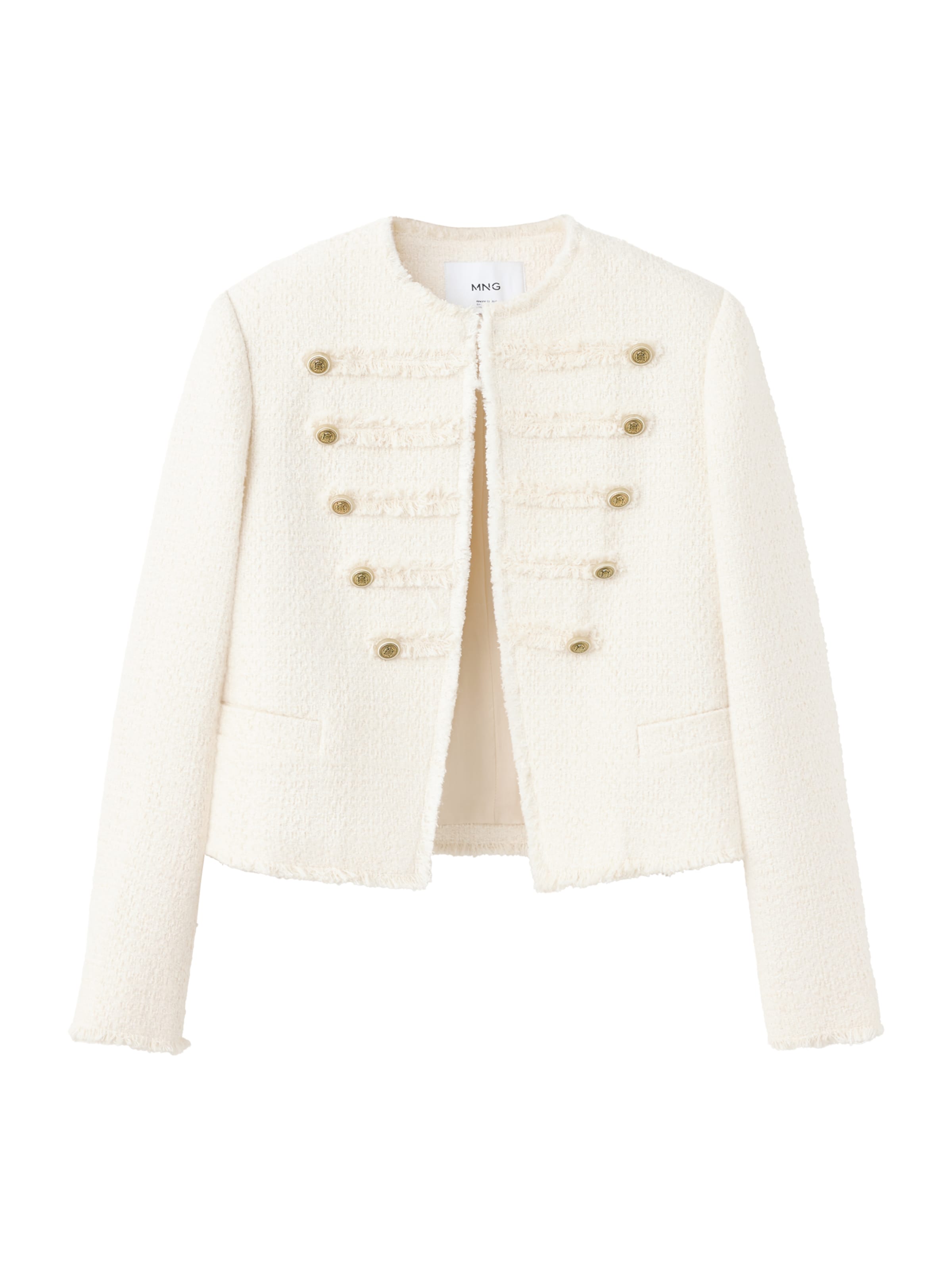 MANGO Jacke in XXS in wollweiß, Produktansicht