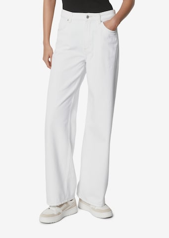 Marc O'Polo DENIM Wide leg Jeans 'TOMMA' in White: front