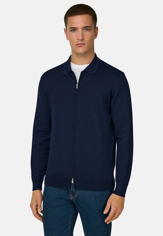 Vestes en maille Boggi Milano en bleu : devant